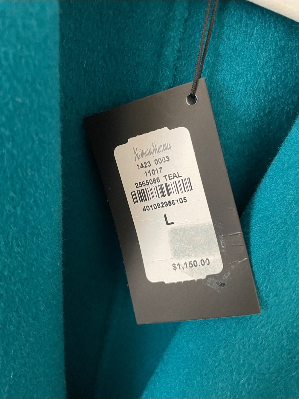 Neiman Marcus Cashmere Collection Teal Size Large Cashmere Jacket, NWT - Picture 3 of 14